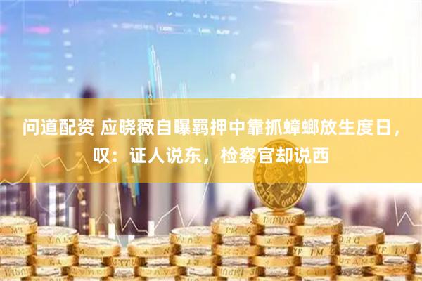 问道配资 应晓薇自曝羁押中靠抓蟑螂放生度日，叹：证人说东，检察官却说西